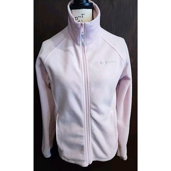 Columbia Jacket Youth XL (18-20) Light Pink Girls Full Zip Fleece Zip pockets - Picture 1 of 6